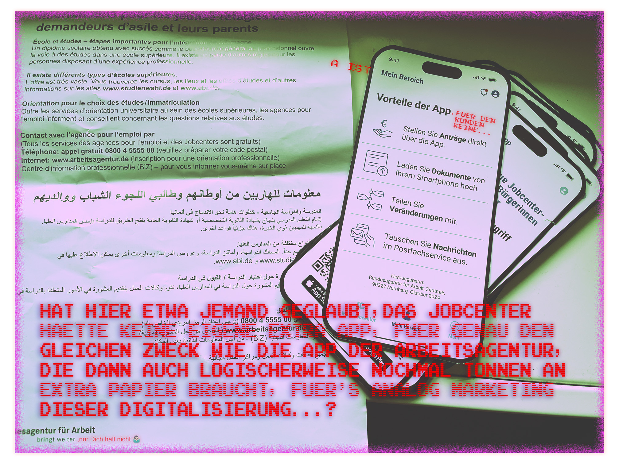 Ich schreibe bzgl. des Jobs an, wegen der "merkwürdigen Siegfreid & Roy Nummer" beim Arbeitsamt, ich lade ein Foto von der SWT Arena auf meinen Blog und Jobcenter teilt mir plötzlich mit das ich für Strom jetzt Belege in einer ANDEREN FORM bringen MUSS...